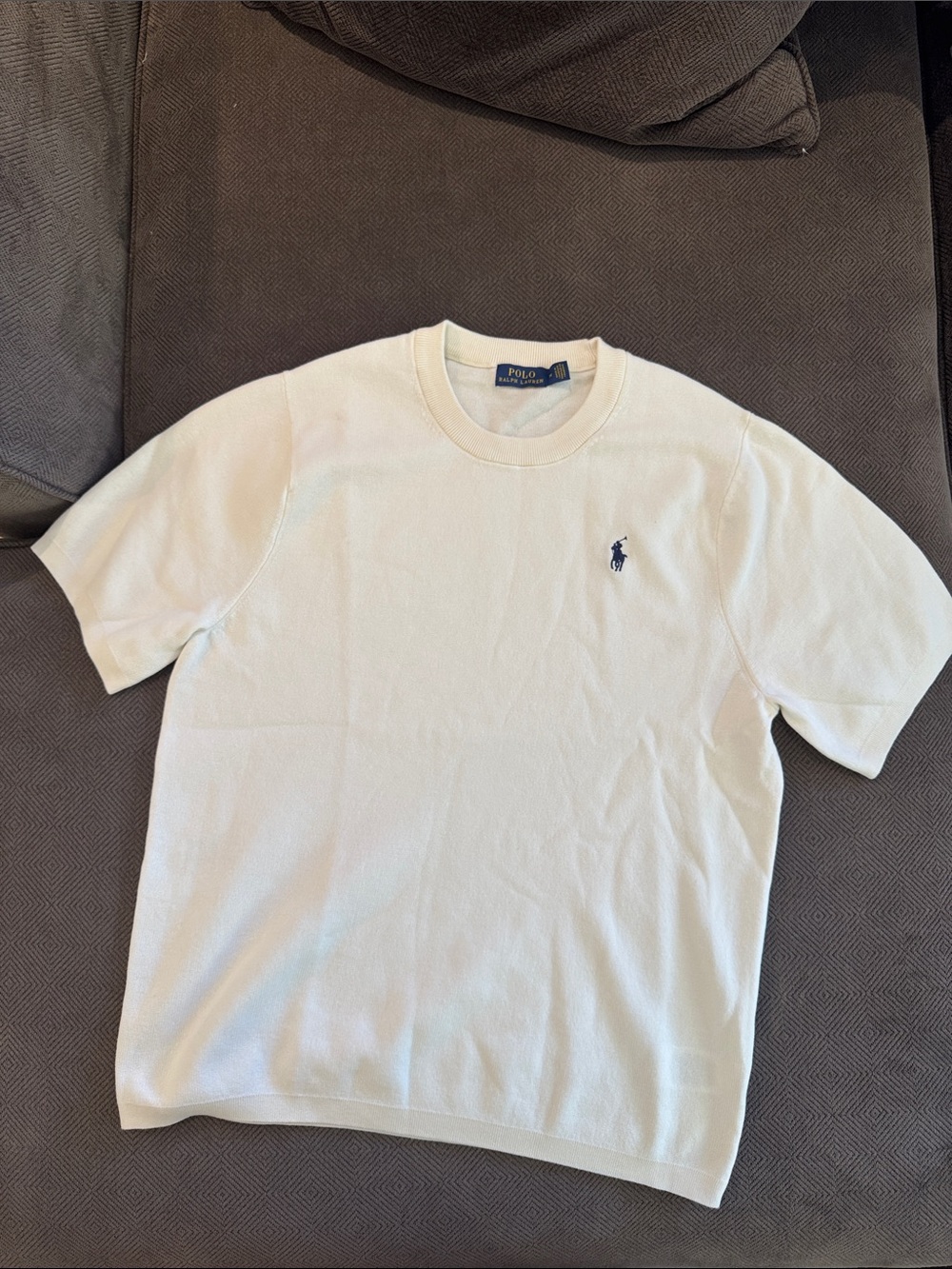 Polo by Ralph Lauren White Crew Short-Sleeve Sweater ( uni sex) - Picture 3 of 6